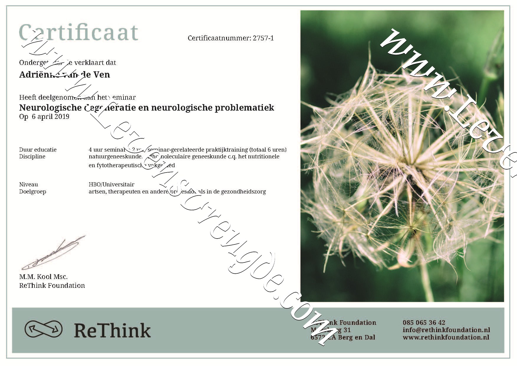 Neurologische degeneratie en neurologische problematiek